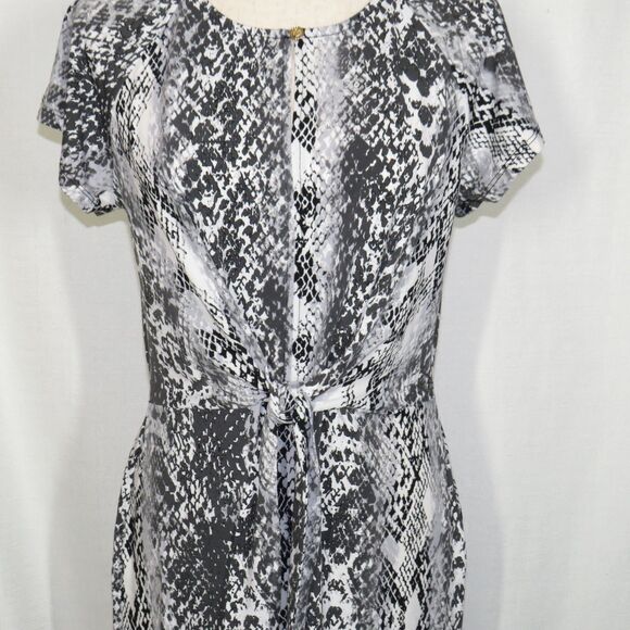 C Wonder Christian Siriano Snake Print Tie Front Midi Dress Size Medium - Picture 5 of 11